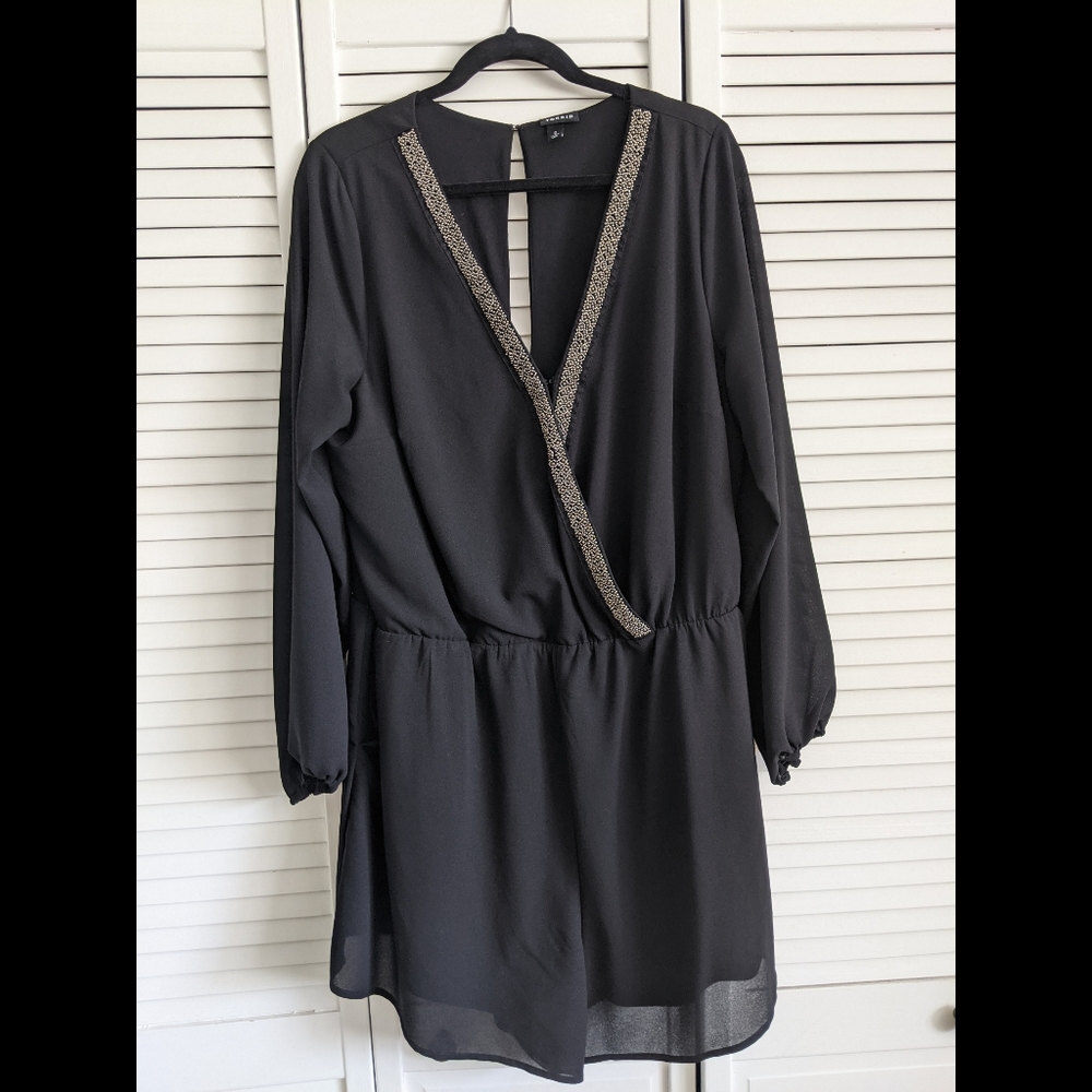 Black Chiffon Romper